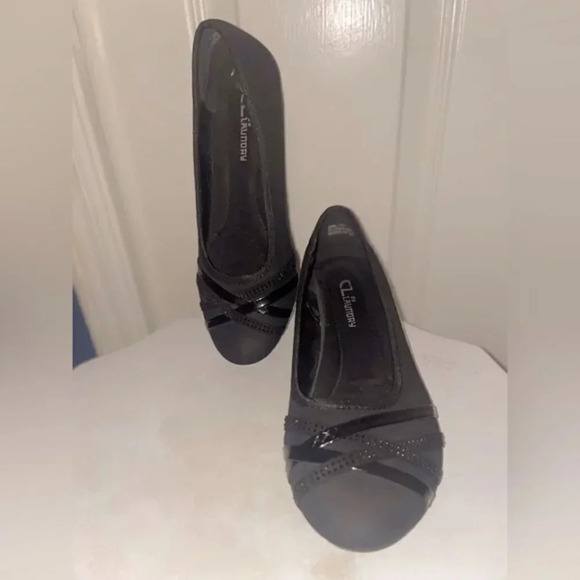 CL BY CHINESE LAUNDRY “BAIL” BLACK BALLET PETITE WEDGE WITH ACCENTED TOE 7 - Picture 1 of 12